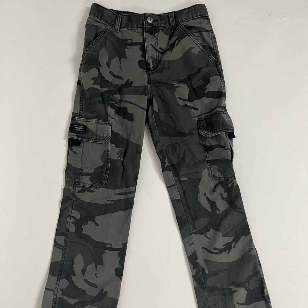 Boys grey camo cargo pants